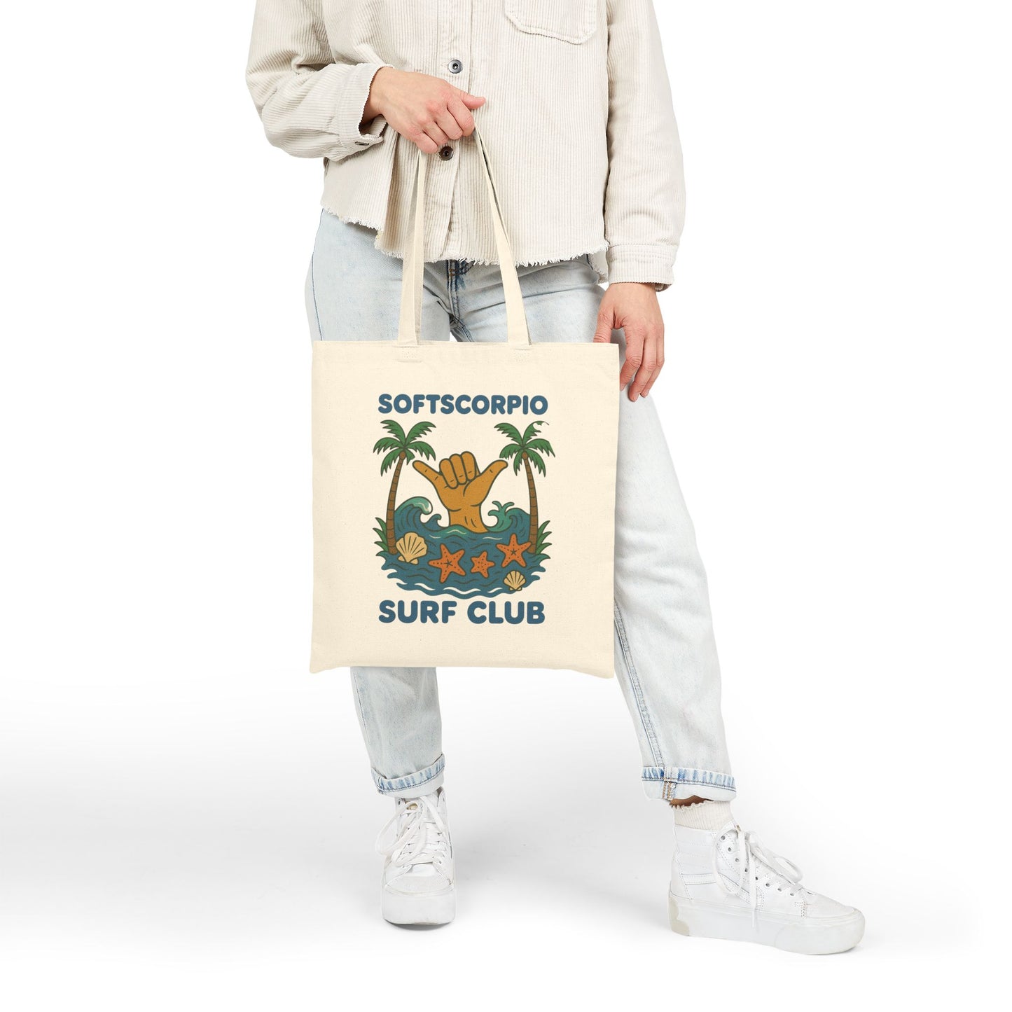 Summer surf club tote bag